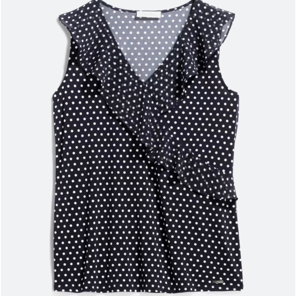 Calvin Klein Ruffle Knit Top - Med.
